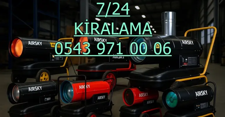 Isıtıcı kiralama Elektrikli Mazotlu Isımak Kiralama